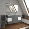 mueble baño 120 diseño moderno gris