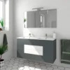 Mueble baño 120 diseño Cuore gris